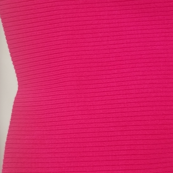 Express Barbie Pink Knit Skirt with Ruffle Hem - Picture 4 of 9